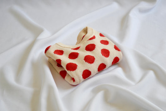 Pull à pois rouge Bymini