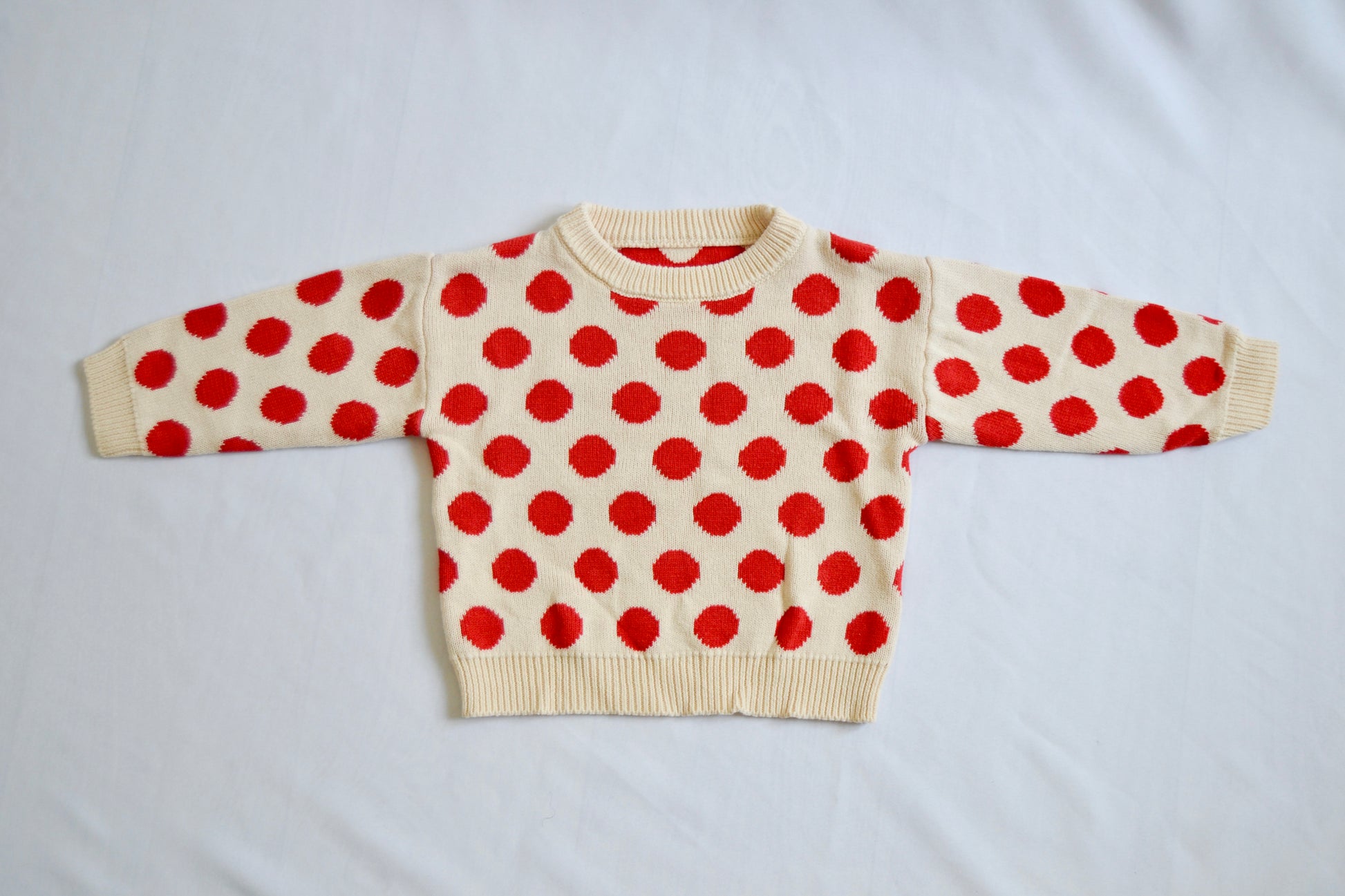 Pull à pois rouge Bymini 