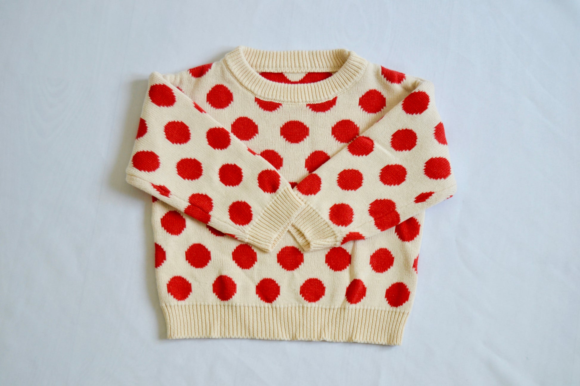 Pull à pois rouge Bymini 